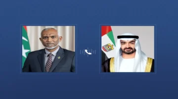 رئيس الدولة يتلقى اتصالاً هاتفياً من رئيس المالديف لمناقشة الأوضاع الإقليمية